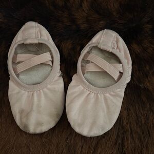 Light Pink Ballet Slippers with Cross Straps